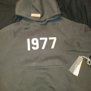 Fear of God Essentials mens 1977 hoodie black
